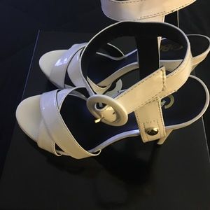 White Patent Leather Jorgi Platform Sandal